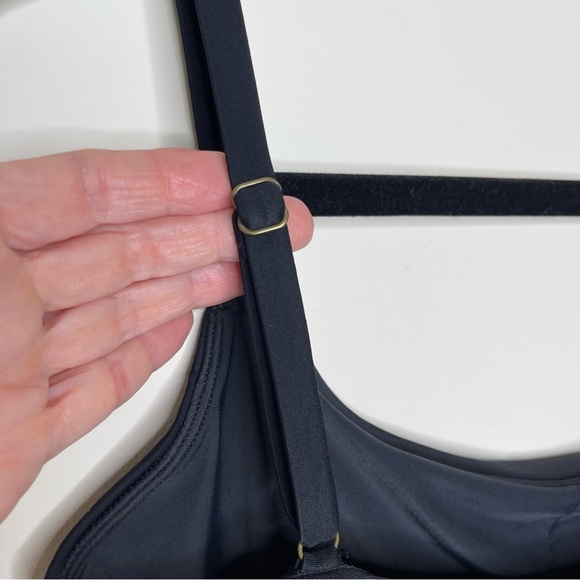 Andie Swim The Riviera Bikini Scoop Neck Buckles Black Size Large vacation beach - Picture 5 of 14